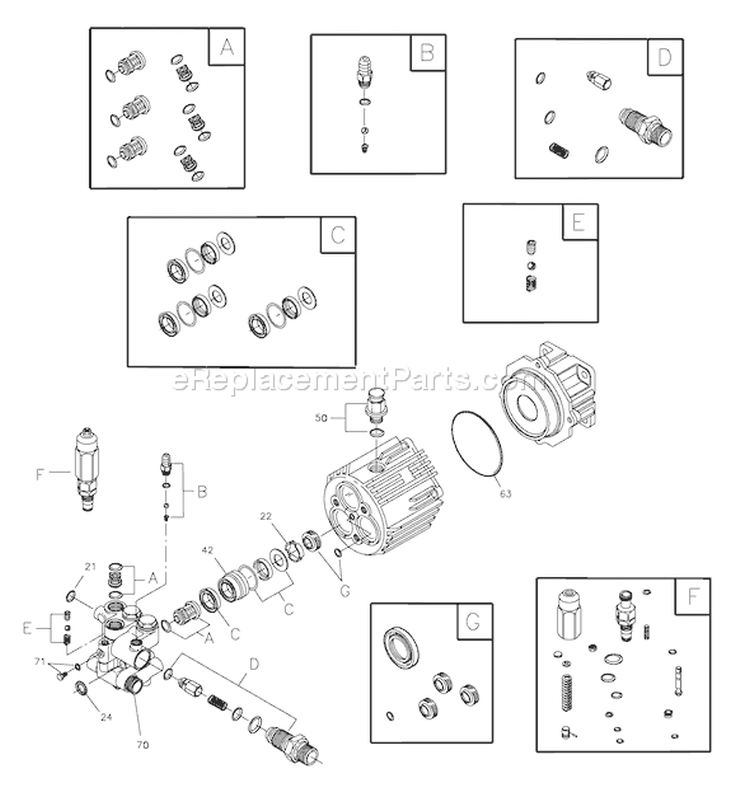 Page B Diagram and Parts List for 020274-1  Briggs and Stratton Pressure Washer